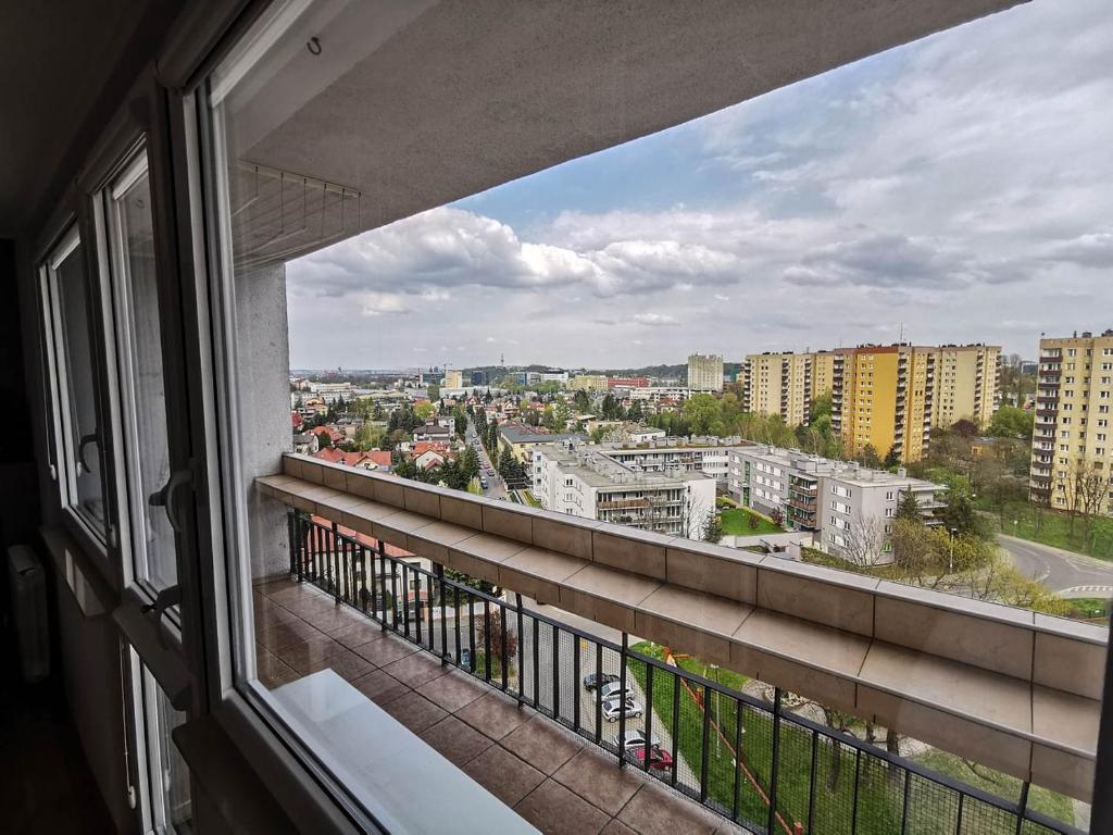 Balkón alebo terasa v ubytovaní Sky Apartments - Łagiewniki