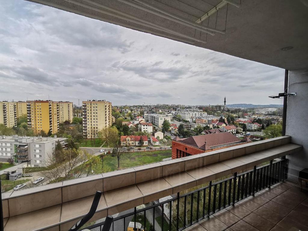 Balkón alebo terasa v ubytovaní Sky Apartments - Łagiewniki