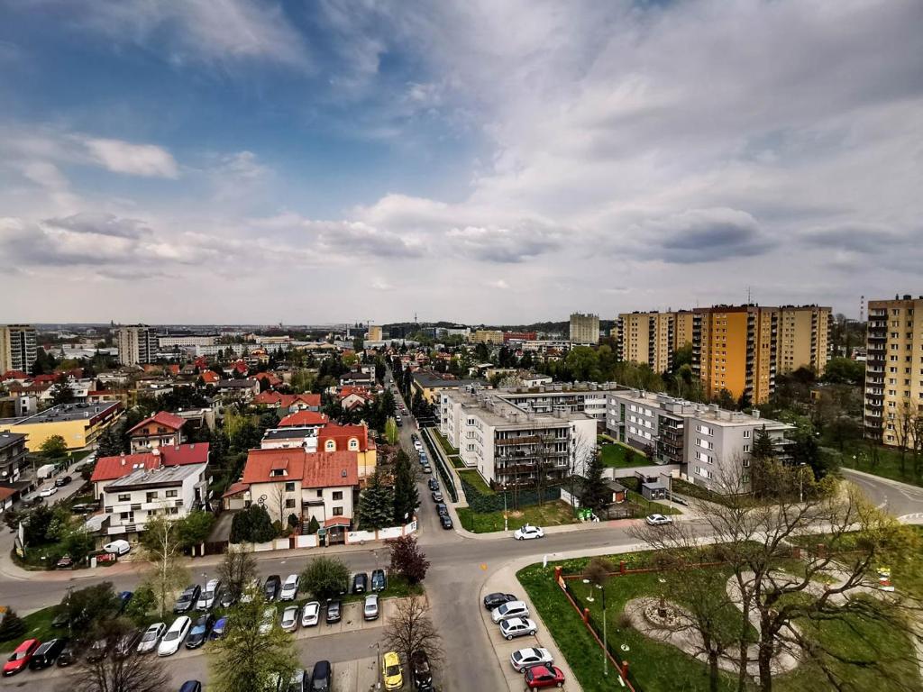 Výhľad na mesto Krakov alebo výhľad na mesto priamo z apartmánu