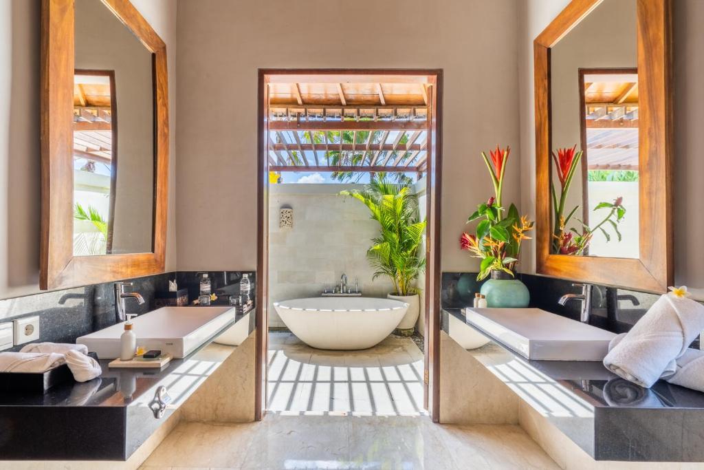 Posezení v ubytování The Akasha Seminyak Bali Luxury Villas