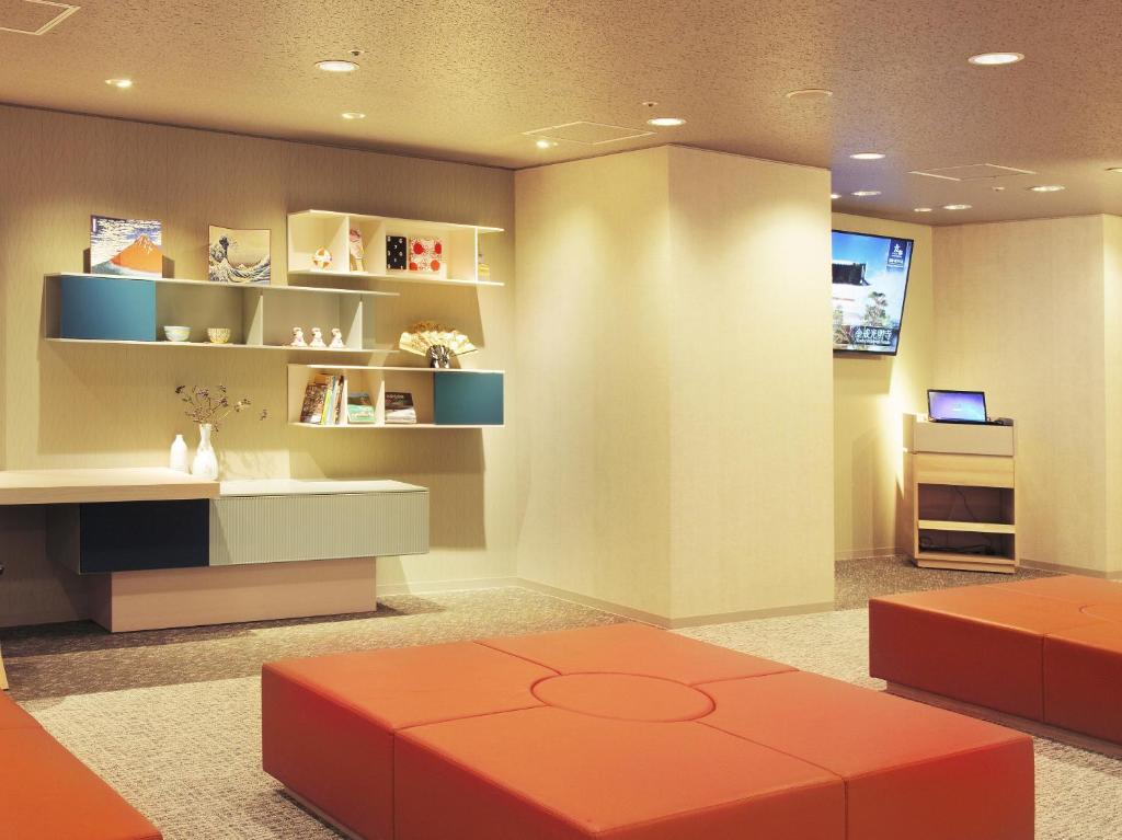 TV a/nebo společenská místnost v ubytování Hotel Elcient Kyoto Hachijoguchi