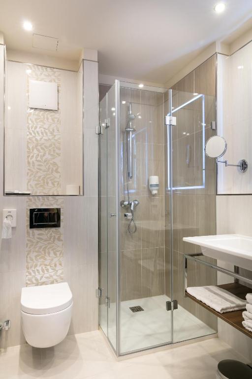 Koupelna v ubytování Hotel Kálvária Superior