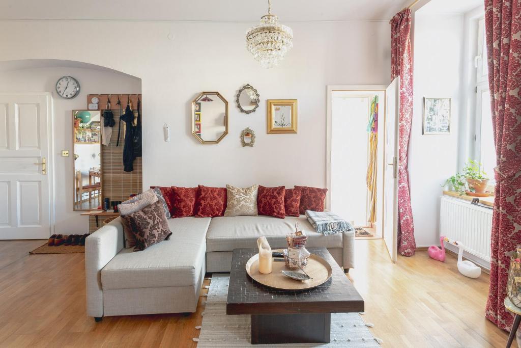 Posezení v ubytování Victoria Design Stays - Apartment Rehorova