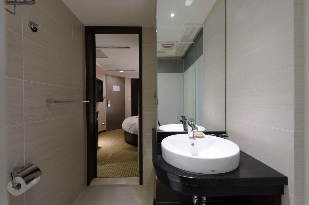 Koupelna v ubytování K Hotel Taipei Dunnan