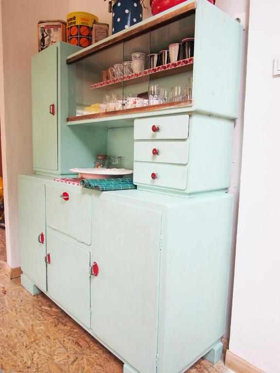 Kuchyň nebo kuchyňský kout v ubytování Apartment Ernestova hiša