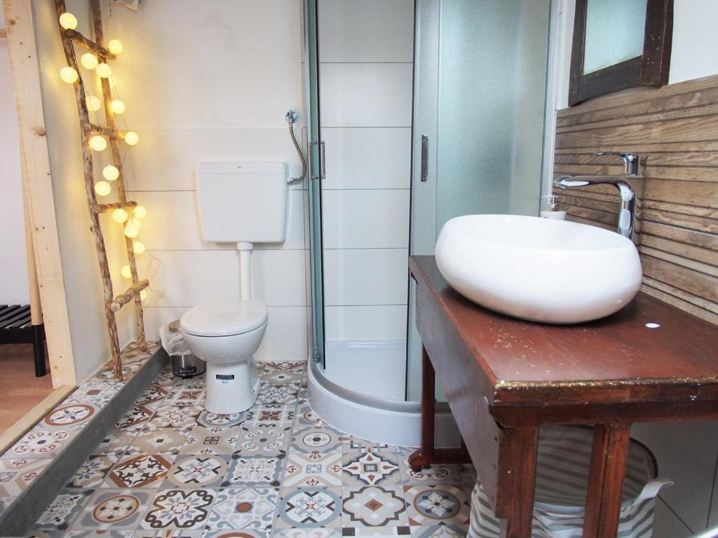 Koupelna v ubytování Apartment Ernestova hiša