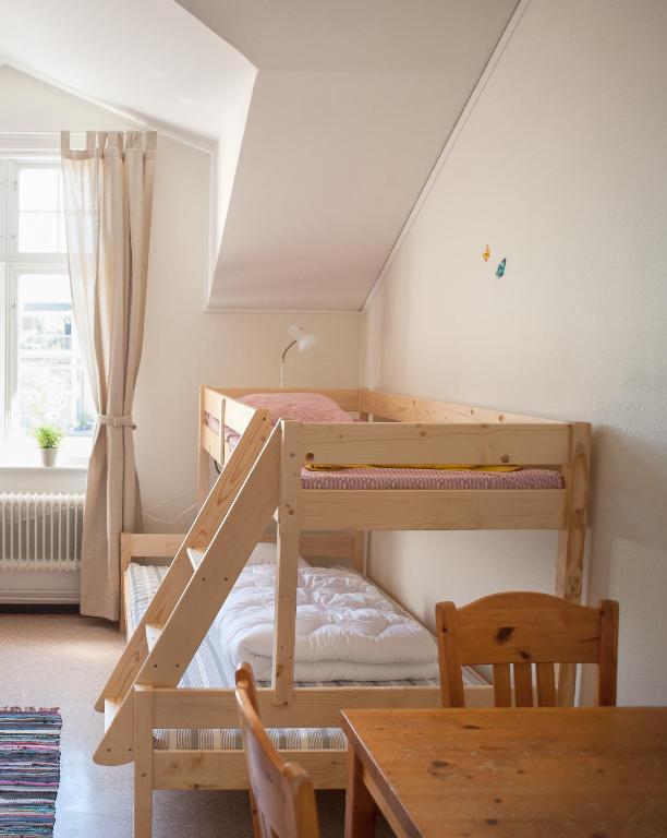 Postel nebo postele na pokoji v ubytování Ronneby Brunnspark Vandrarhem och B&B