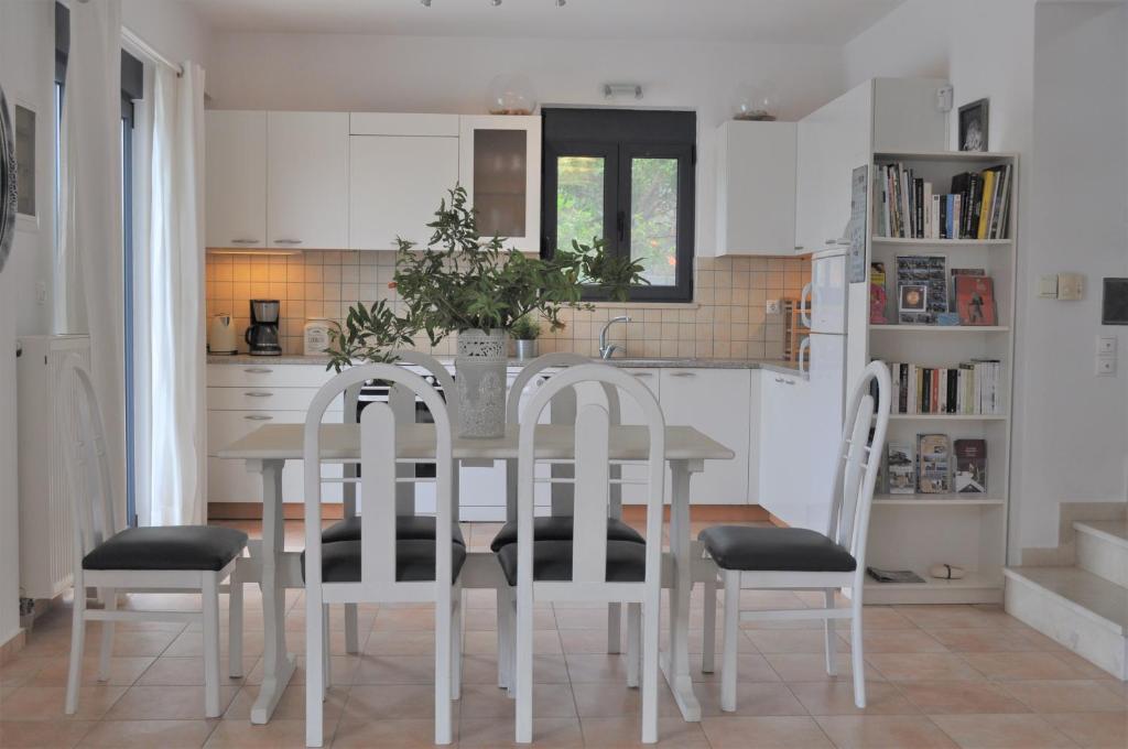 A seating area at Nefeli Villas