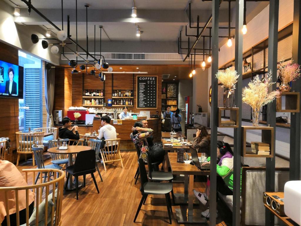 Restaurace v ubytování Paco Hotel Gangding Metro Guangzhou-Free Shuttle Bus fir Canton Fair