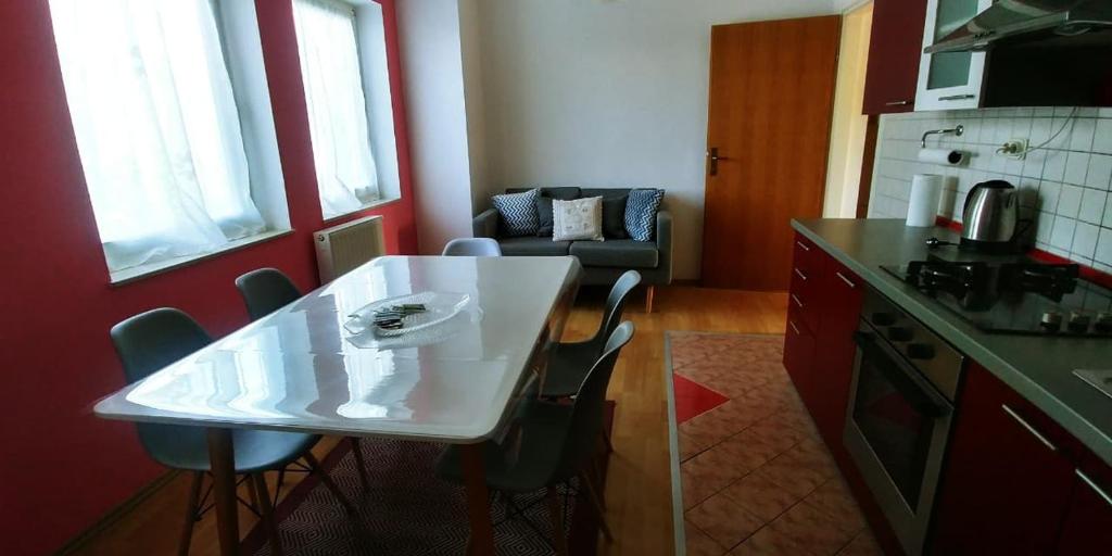 Kuchyň nebo kuchyňský kout v ubytování Guesthouse Una 1 Bihac