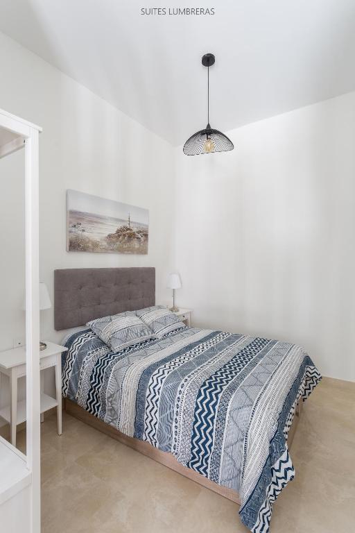 Postel nebo postele na pokoji v ubytování Suites Lumbreras