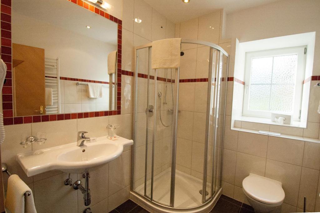 Koupelna v ubytování Appartementhotel Zugspitzhof