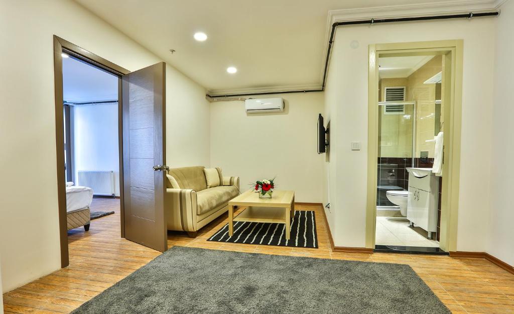 Posezení v ubytování Modern Suites
