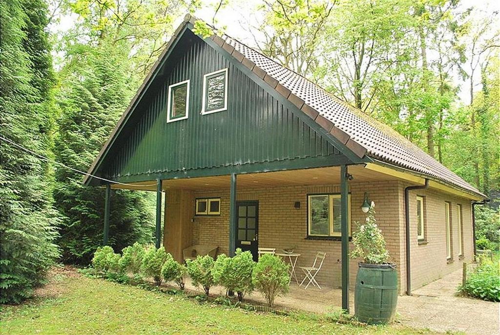 ein kleines Haus mit grünem Dach in der Unterkunft Villa Franka in Norg