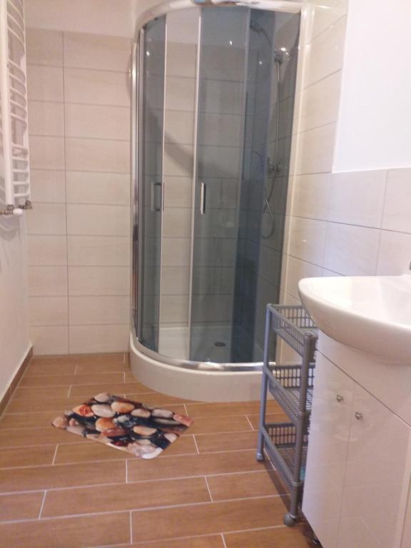 Koupelna v ubytování STARY SPICHLERZ