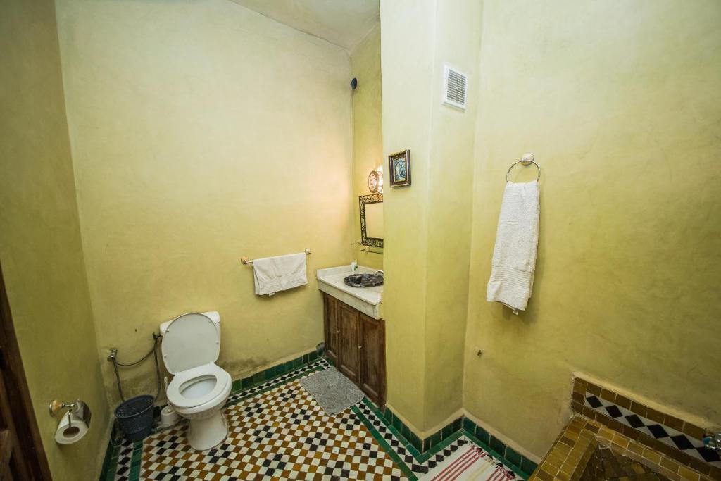 Koupelna v ubytování Riad L'Artiste