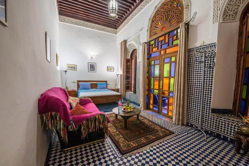 Posezení v ubytování Riad L'Artiste