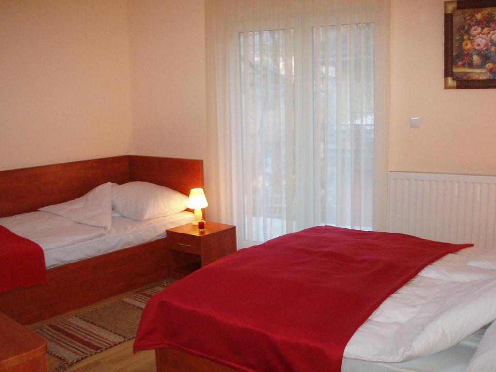 Postel nebo postele na pokoji v ubytování Hotel Jezero