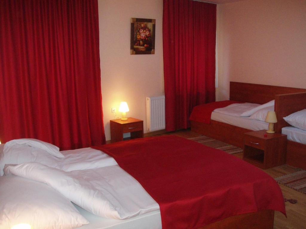 Postel nebo postele na pokoji v ubytování Hotel Jezero