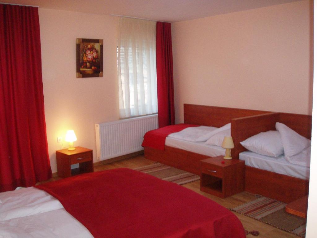 Postel nebo postele na pokoji v ubytování Hotel Jezero