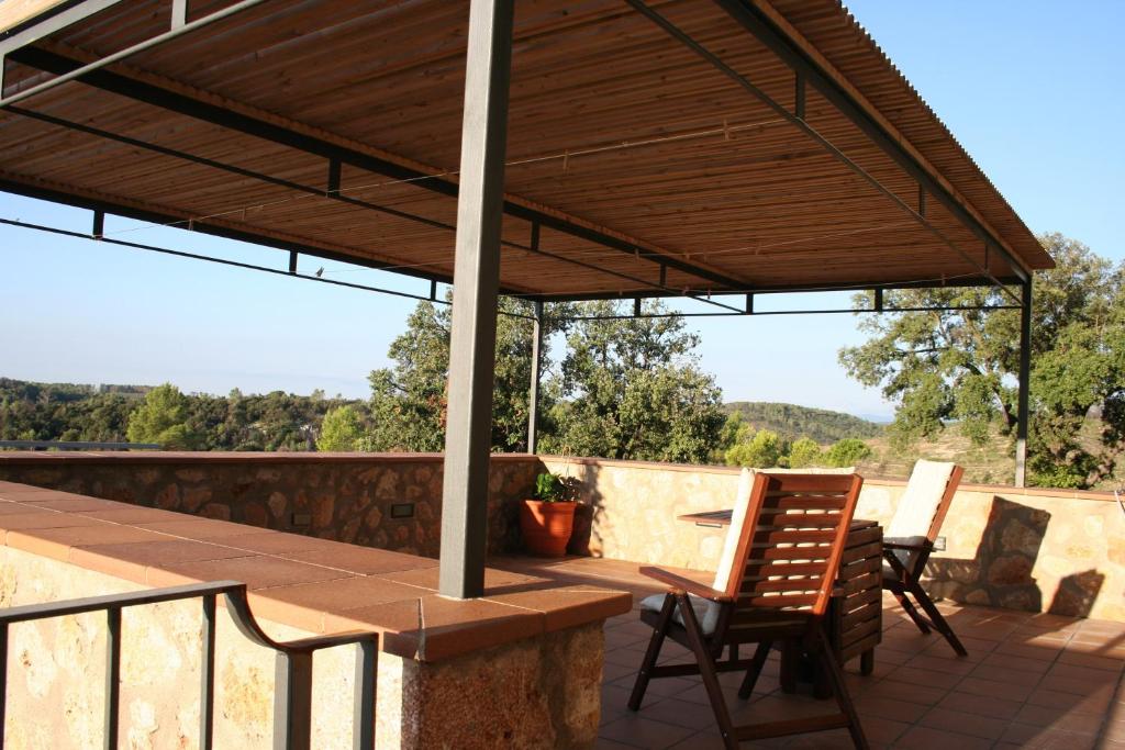 Balkón nebo terasa v ubytování Hotel Mas Oliveres Pla de Palau