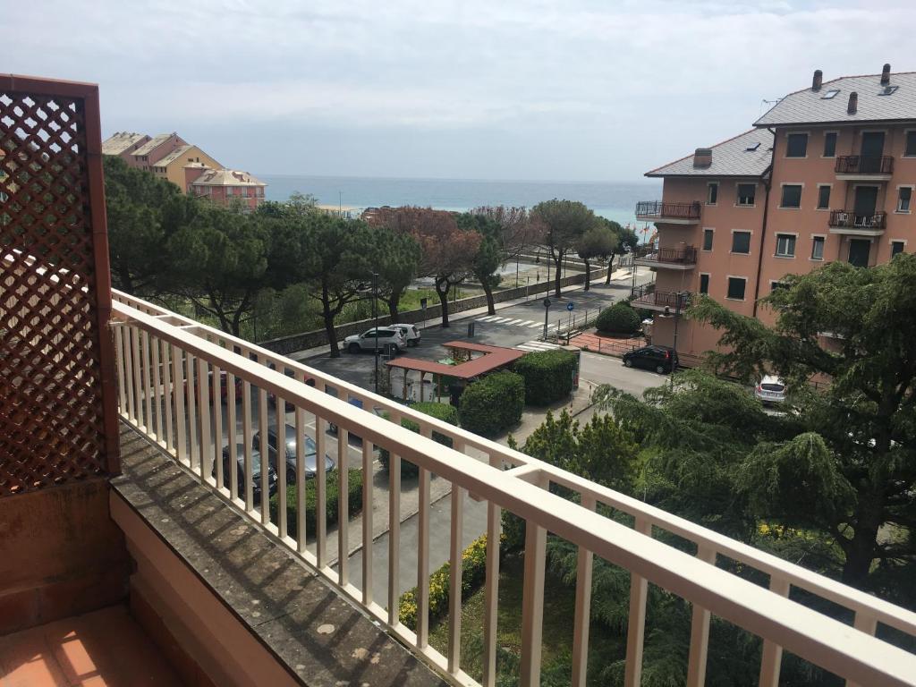 a balcony with a view of a street at MINERVA in Deiva Marina