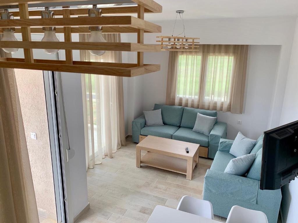 Posezení v ubytování Kalivas beach house