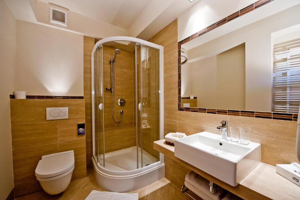 Koupelna v ubytování Hotel Tumski