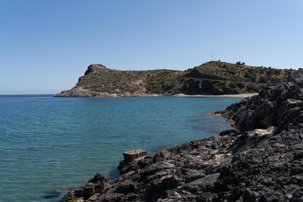 an island in the middle of a body of water at Theaktis Homes in Kaloi Limenes