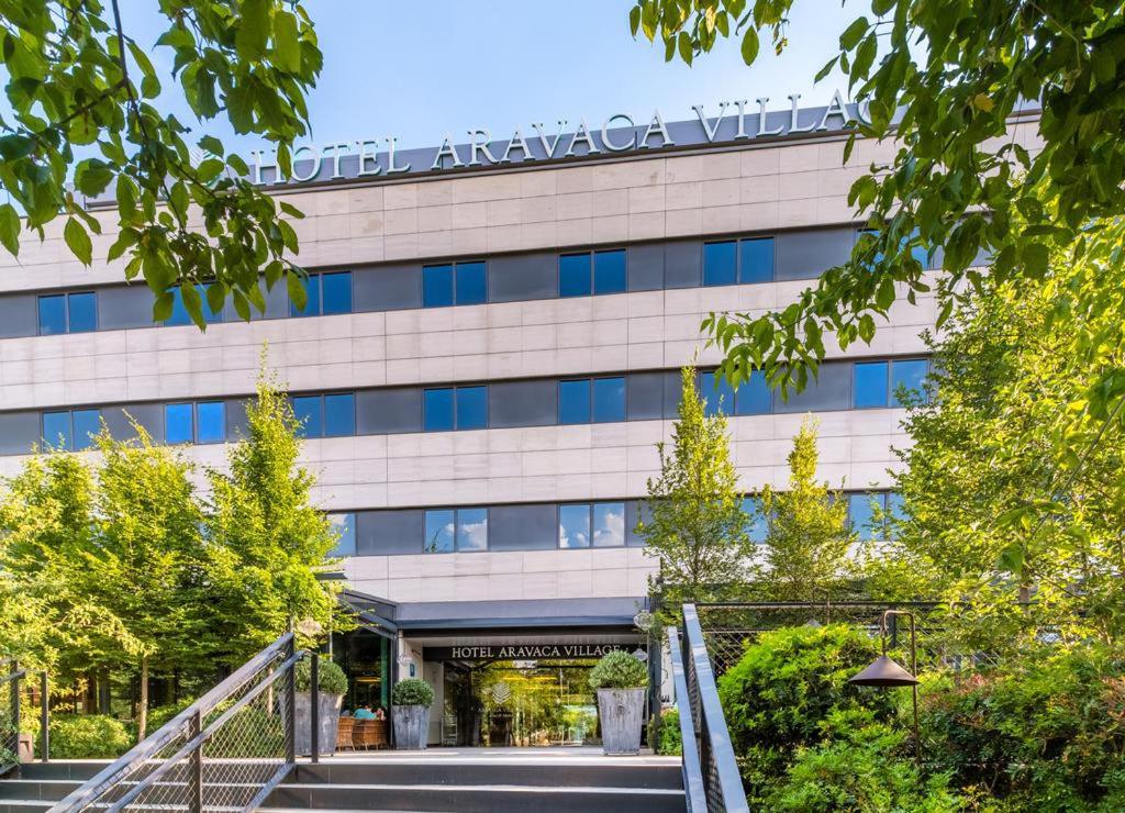 an external view of the hotel atlas windsor building at Aravaca Village Hotel in Madrid