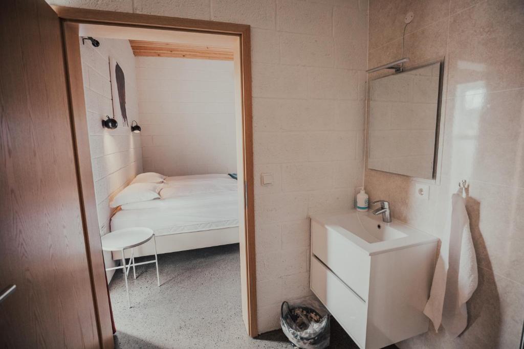 Postel nebo postele na pokoji v ubytování Birkilauf