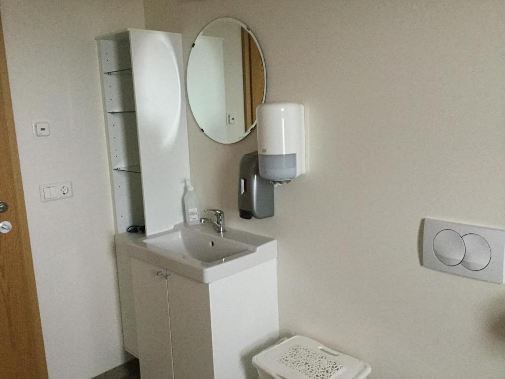 Koupelna v ubytování Guesthouse Stekkatún