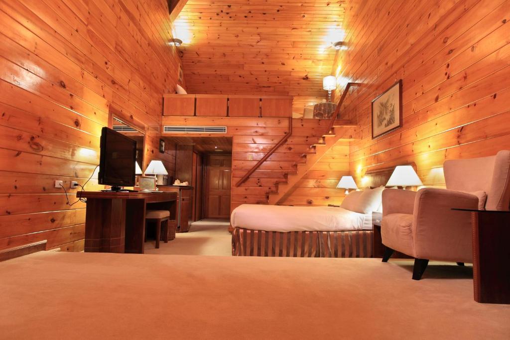 TV a/nebo společenská místnost v ubytování The Richforest Hotel- Sun Moon Lake