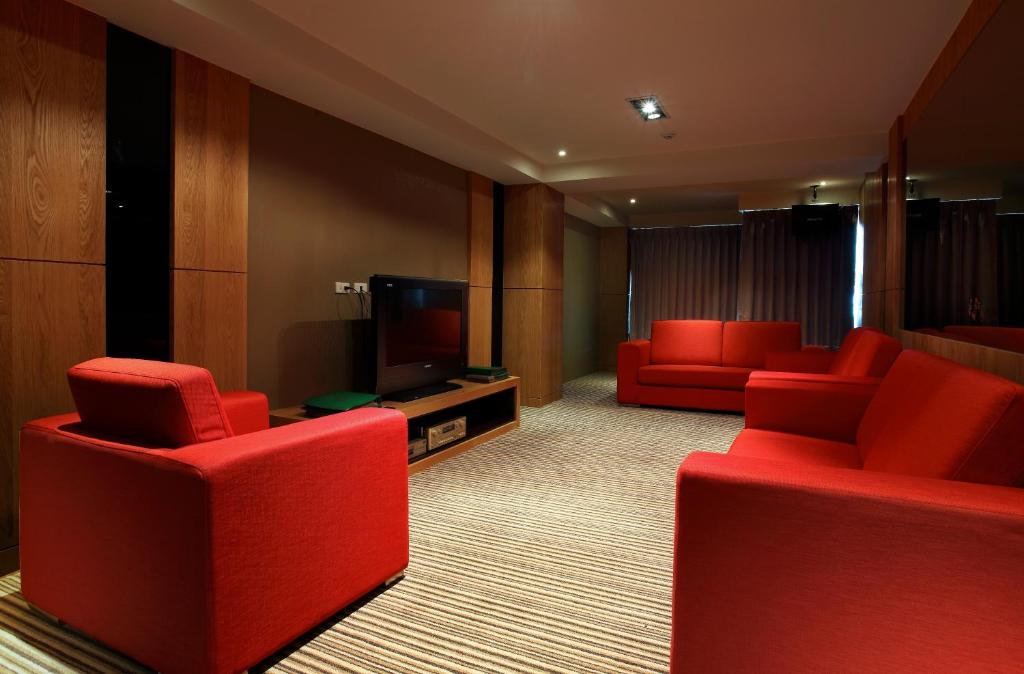 TV a/nebo společenská místnost v ubytování The Richforest Hotel- Sun Moon Lake
