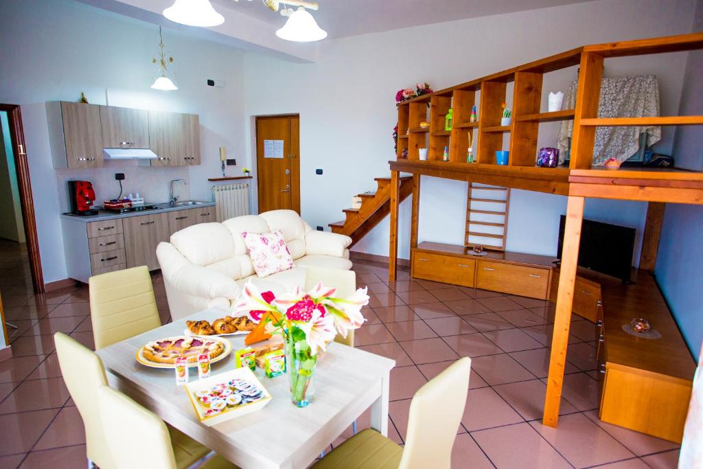 Kuchyň nebo kuchyňský kout v ubytování B&B L'Aurora CAPUA
