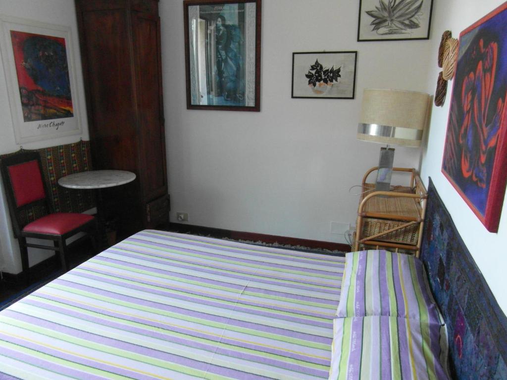 A bed or beds in a room at Abitazione Pigneto B&B