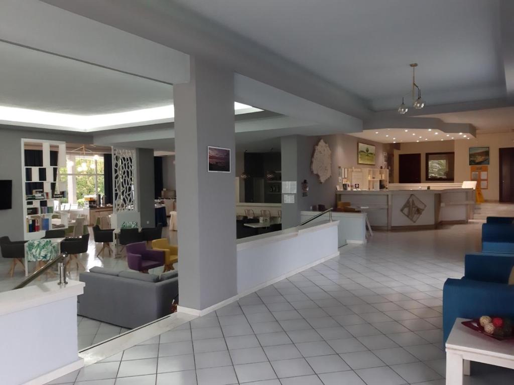 Kuchyň nebo kuchyňský kout v ubytování Hotel Aethria