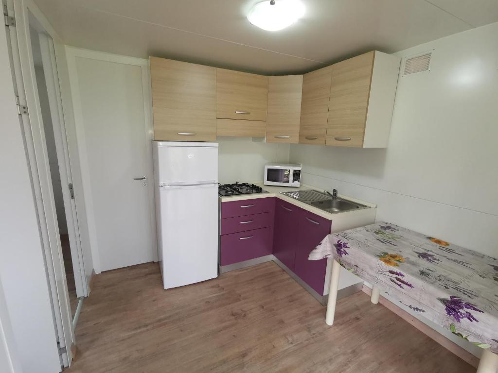 Kuchyň nebo kuchyňský kout v ubytování Camping Mare Monti