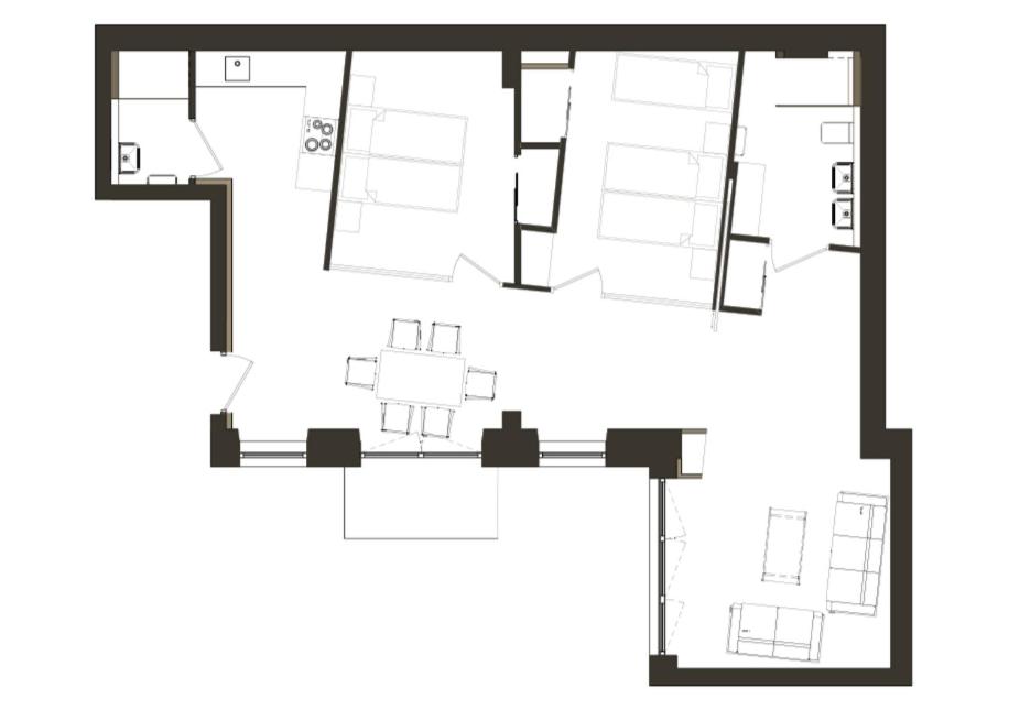 Plán poschodí v ubytovaní Groble Residence WAWELOFTS