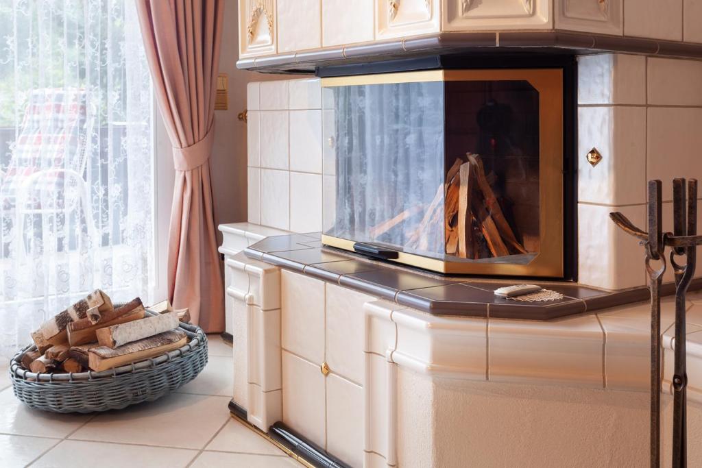 Kuchyň nebo kuchyňský kout v ubytování Hotel Petra
