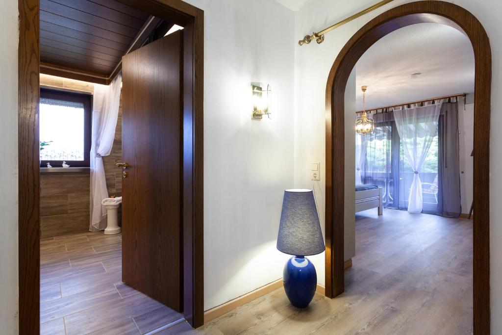 Koupelna v ubytování Hotel Petra