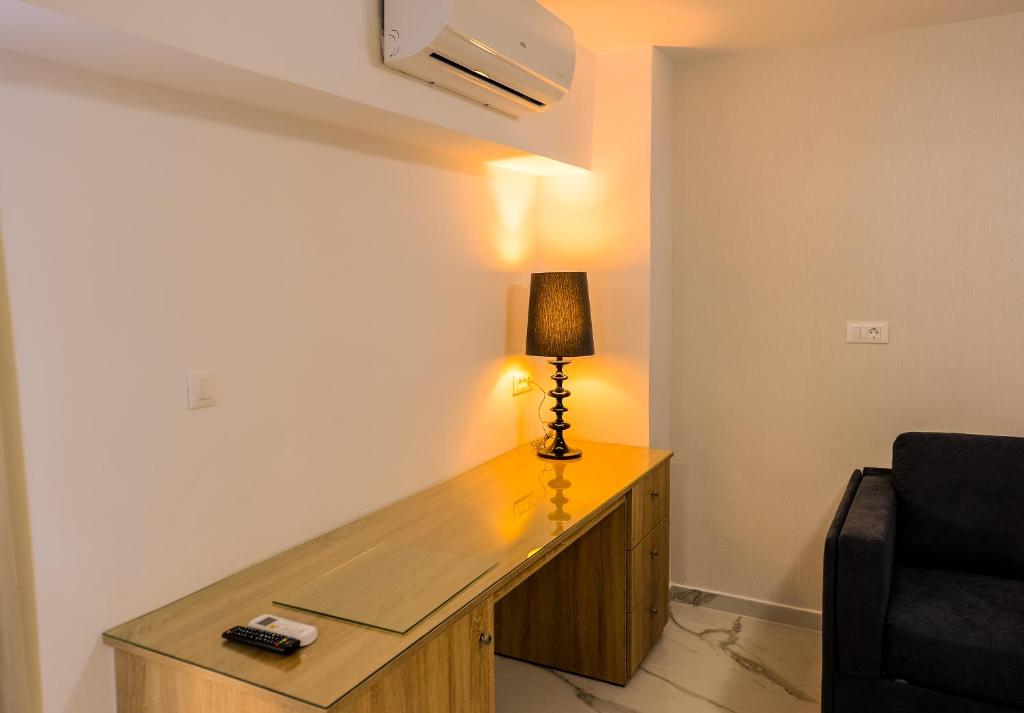Posezení v ubytování Island Dreams Rooms & Suites