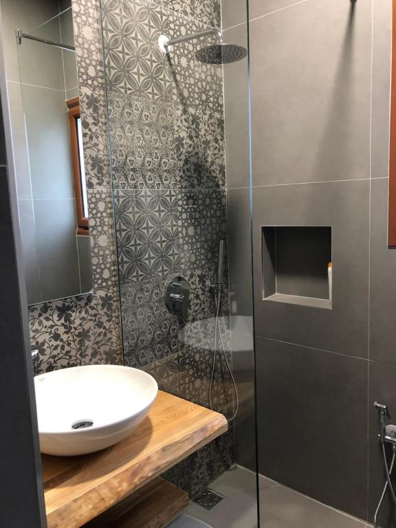 Koupelna v ubytování Hotel Denta