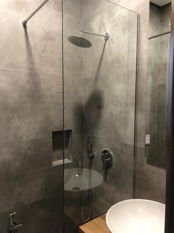 Koupelna v ubytování Hotel Denta