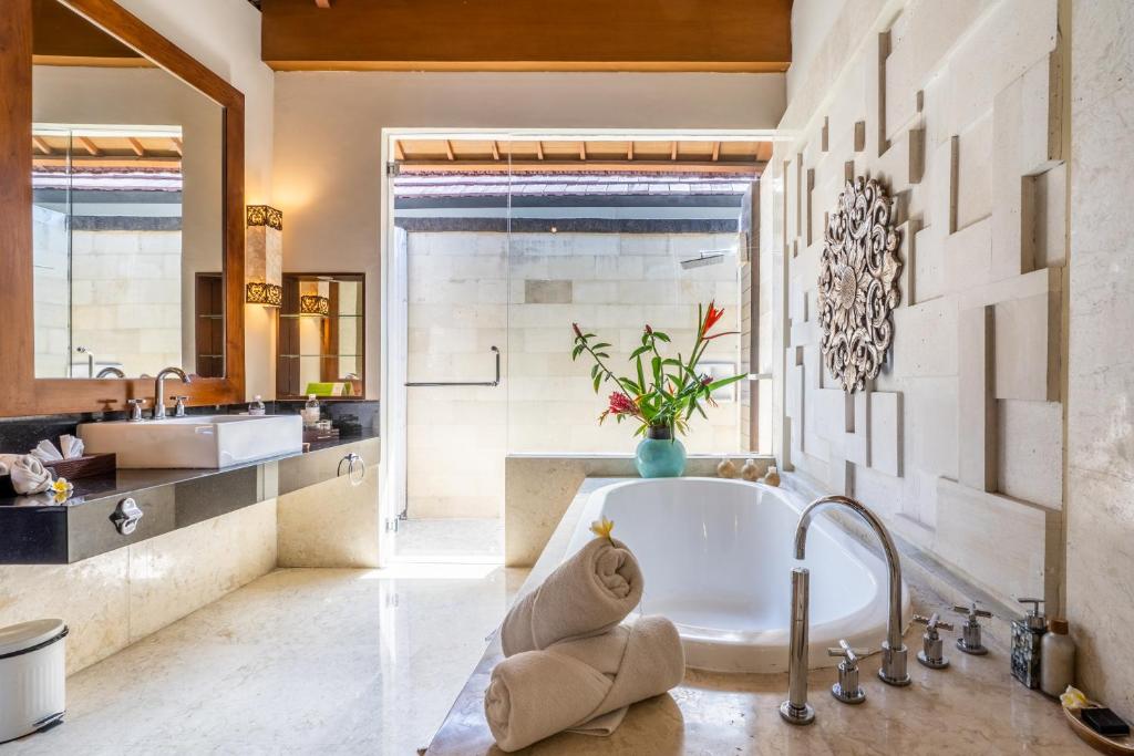 Posezení v ubytování The Akasha Seminyak Bali Luxury Villas