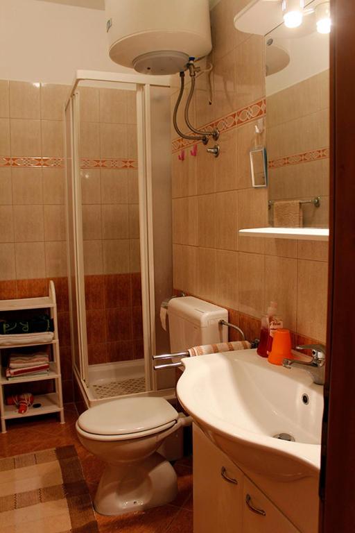 Koupelna v ubytování Apartmani Željko