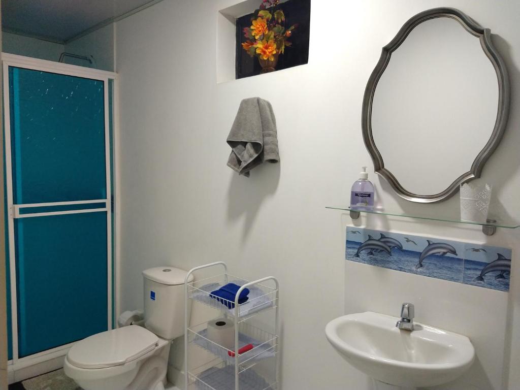 Koupelna v ubytování Casa De Polita