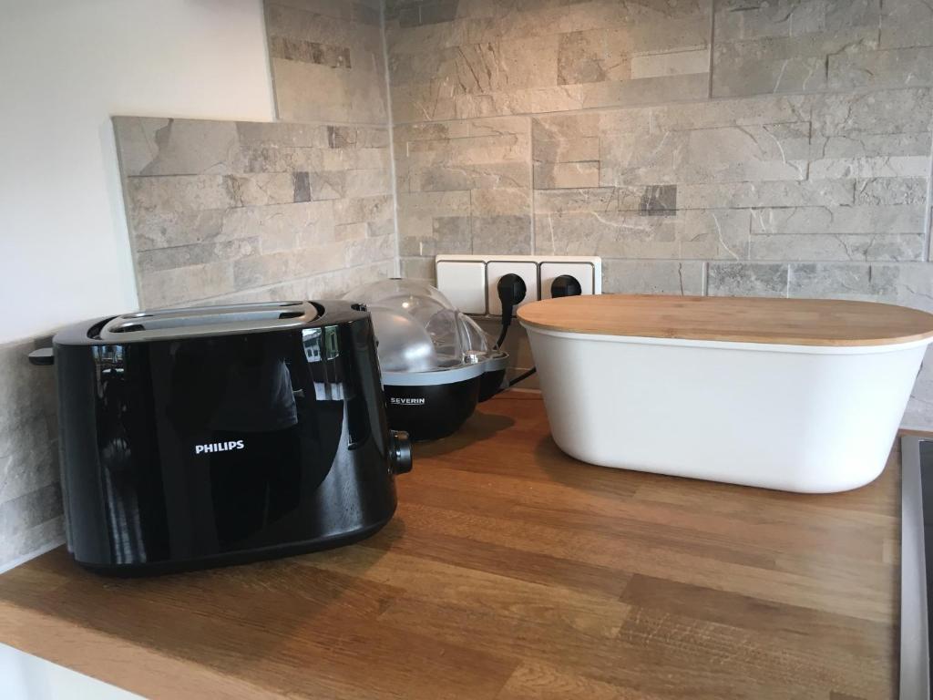 Kuchyň nebo kuchyňský kout v ubytování Apartment Hahnenkammblick