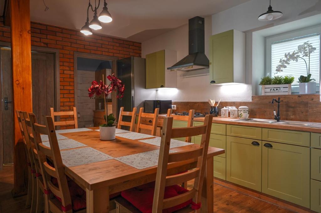 Kuchnia lub aneks kuchenny w obiekcie Warmińska Winnica