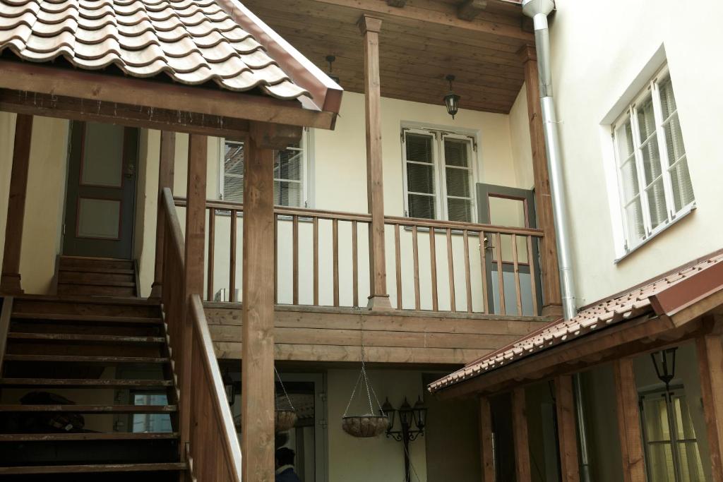 Balkón nebo terasa v ubytování CRU Hotel